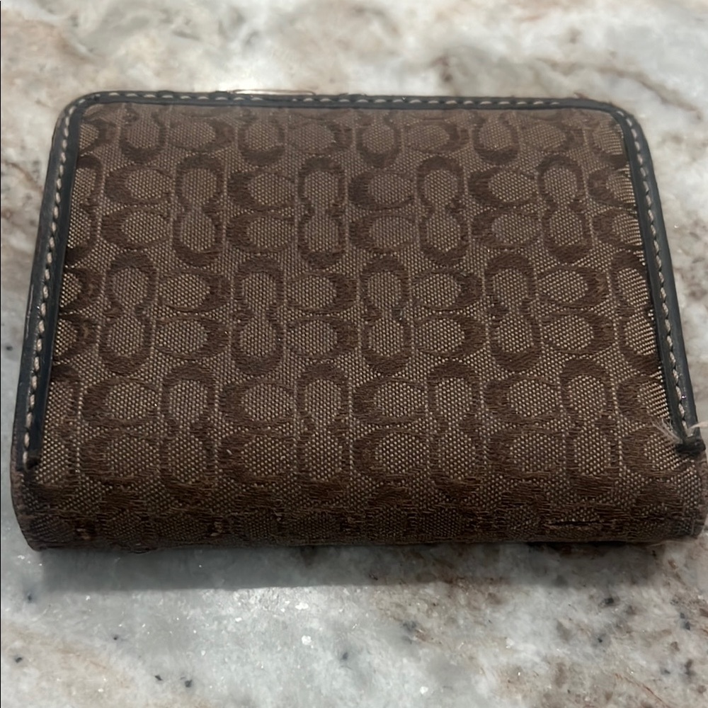 Coach monogram bifold wallet